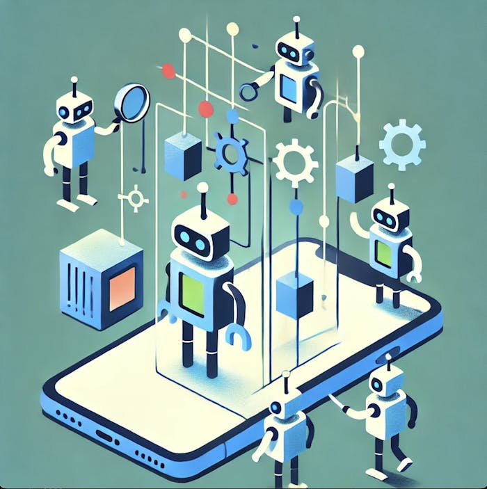 Small robots working inside of a phone